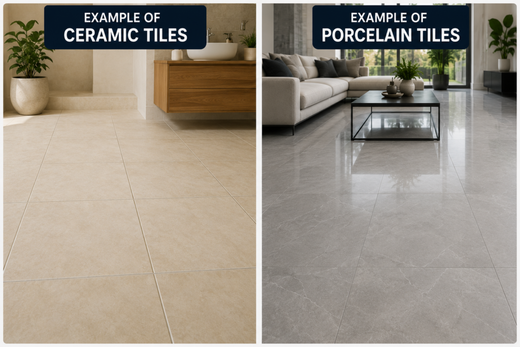 Ceramic Tile Example Porcelain Tiles vs Ceramic Tiles in Gauteng | Professional Tile and ...